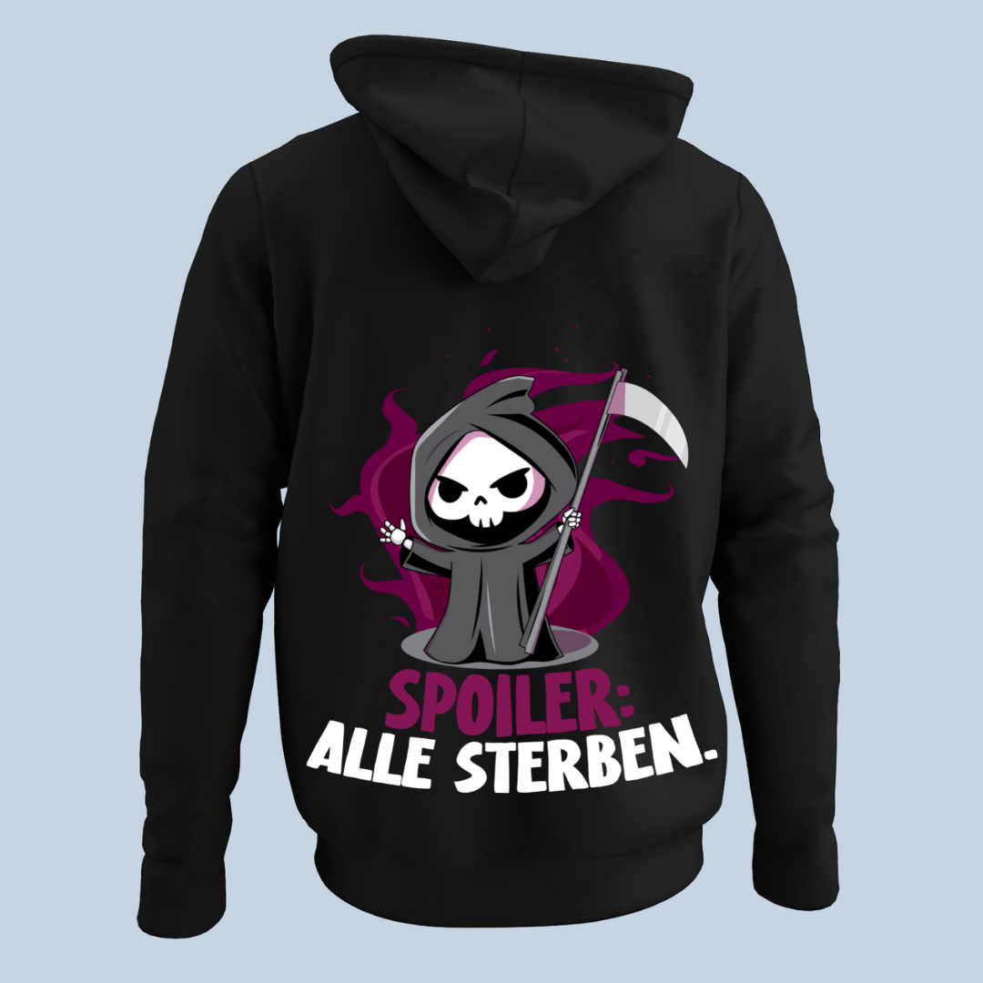 Spoiler Sensenmann - Hoodie Unisex Rückendruck