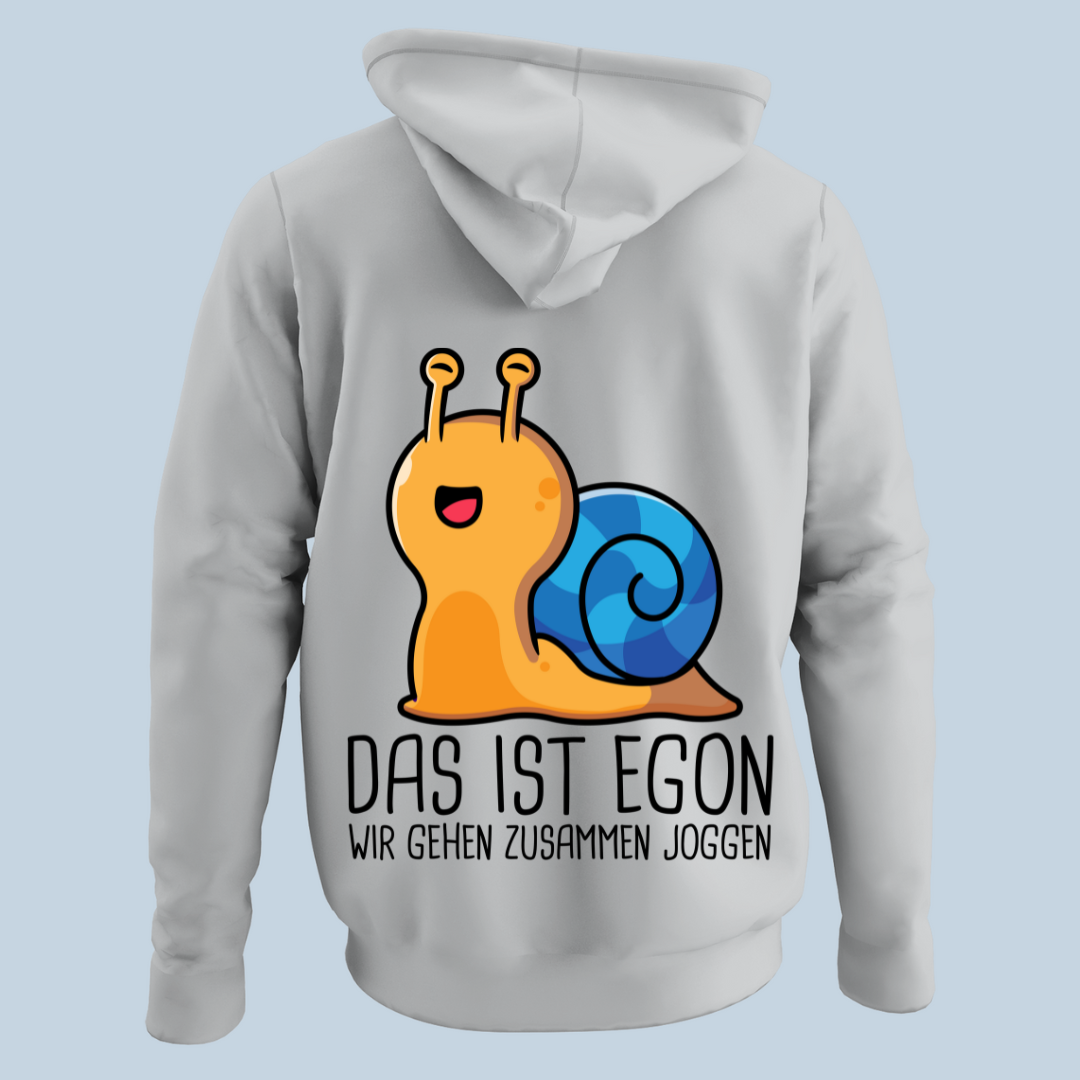 Schnecke Egon - Hoodie Unisex Rückendruck