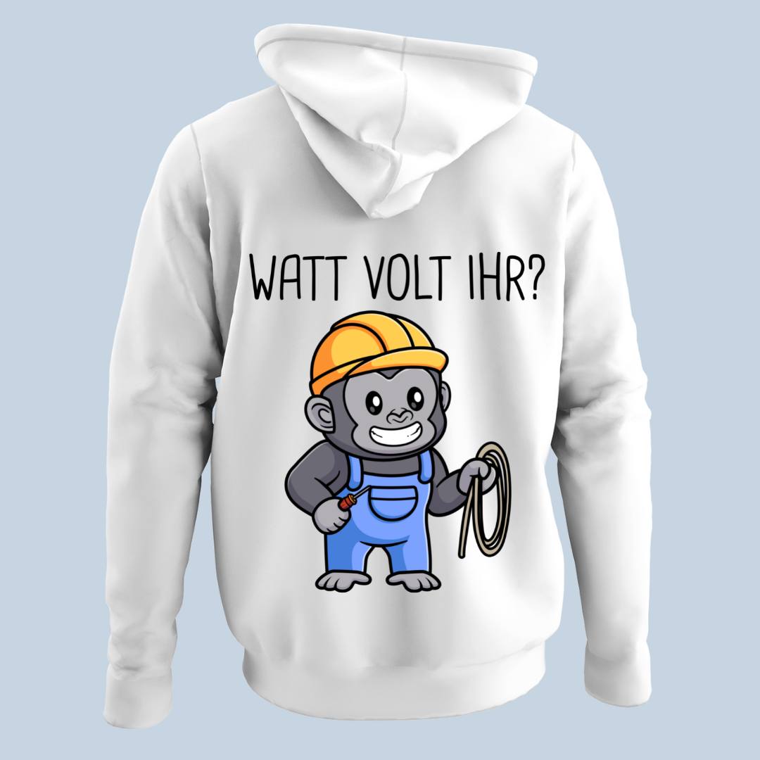 Elektriker Affe - Hoodie Unisex Rückendruck