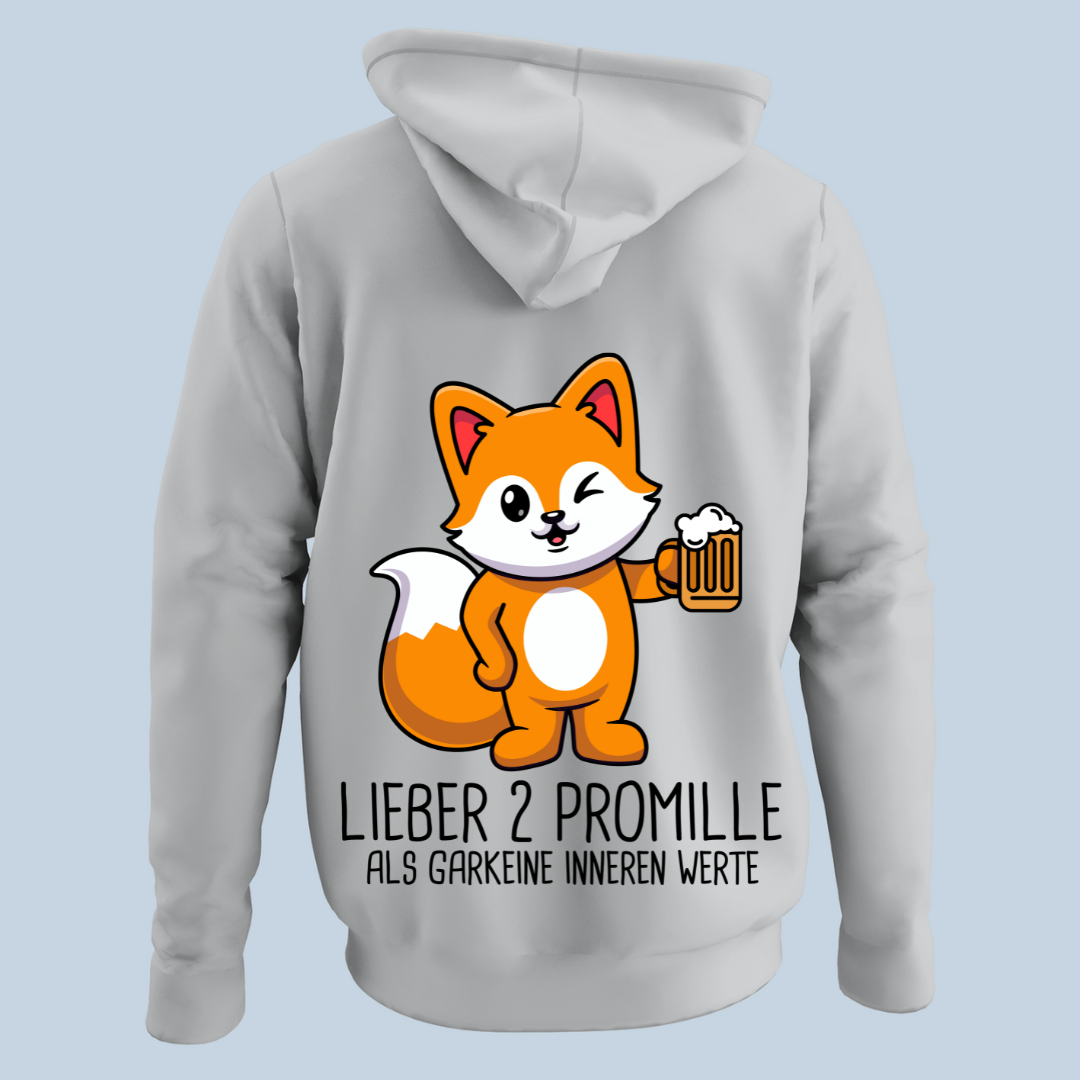 Promille Fuchs - Hoodie Unisex Rückendruck