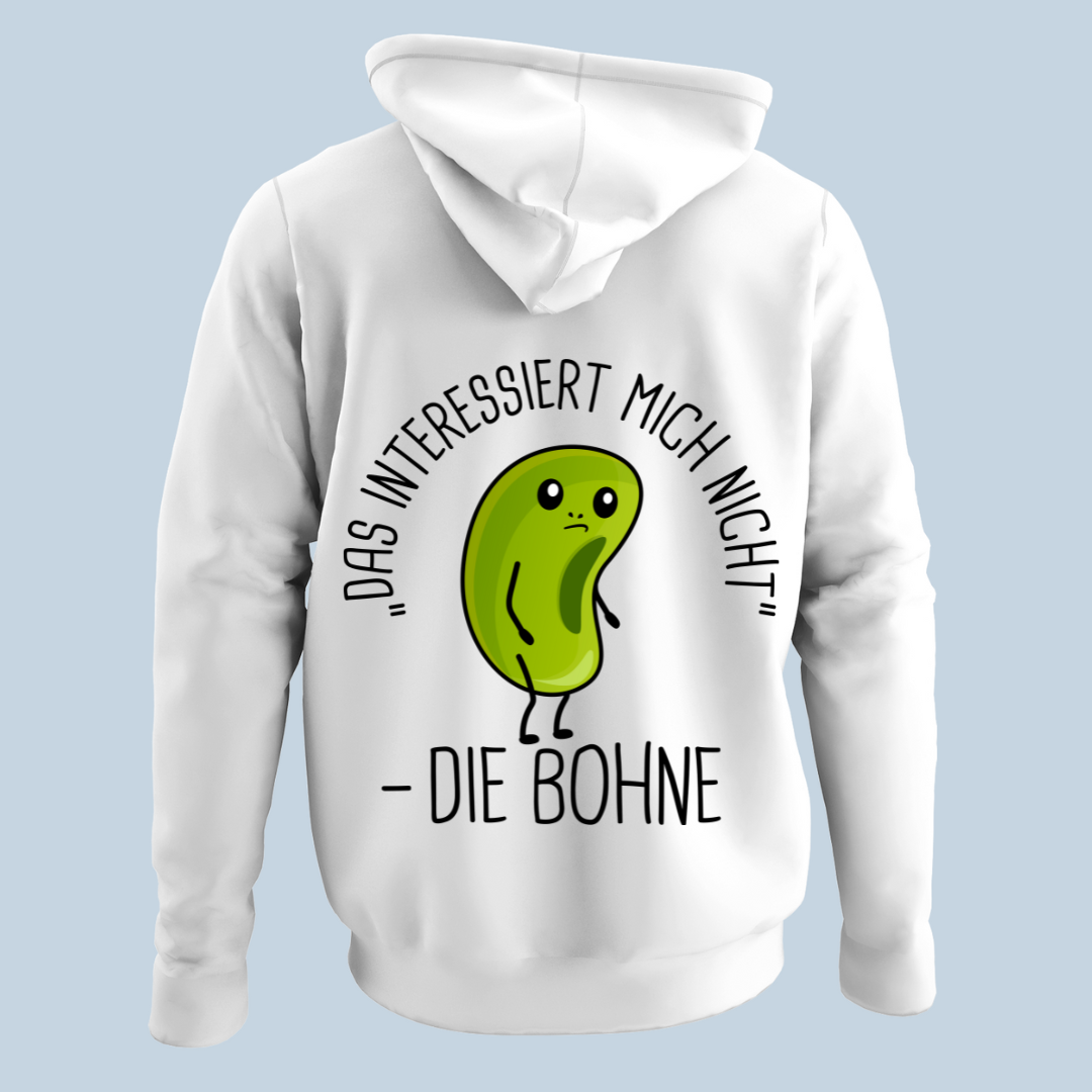 Interessiert Bohne - Hoodie Unisex Rückendruck