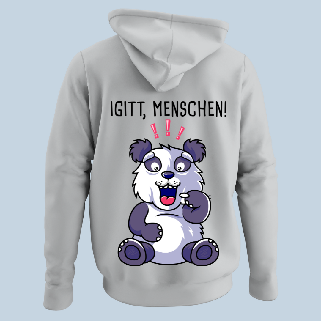 Menschen Panda - Hoodie Unisex Rückendruck