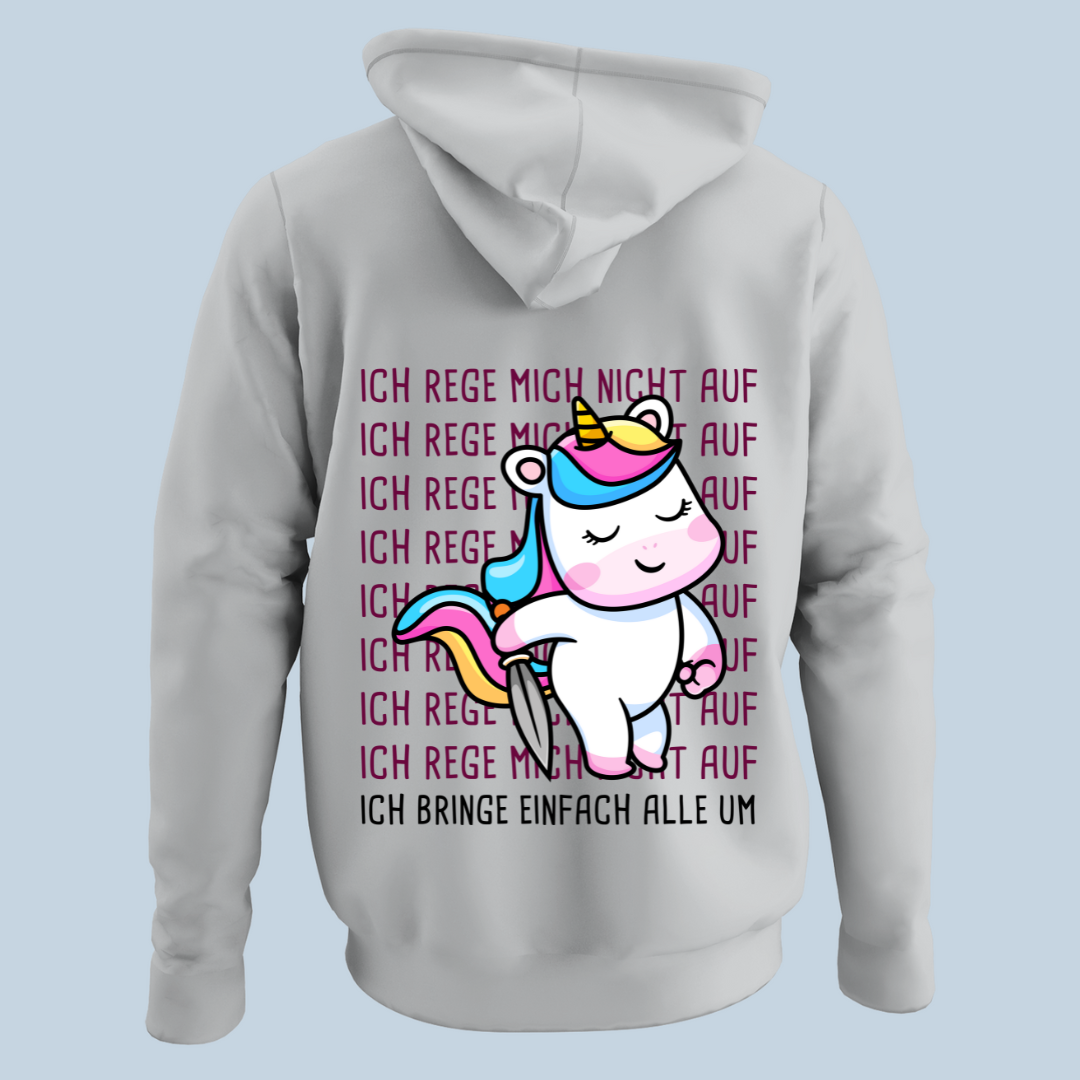 Alle Um Einhorn - Hoodie Unisex Rückendruck