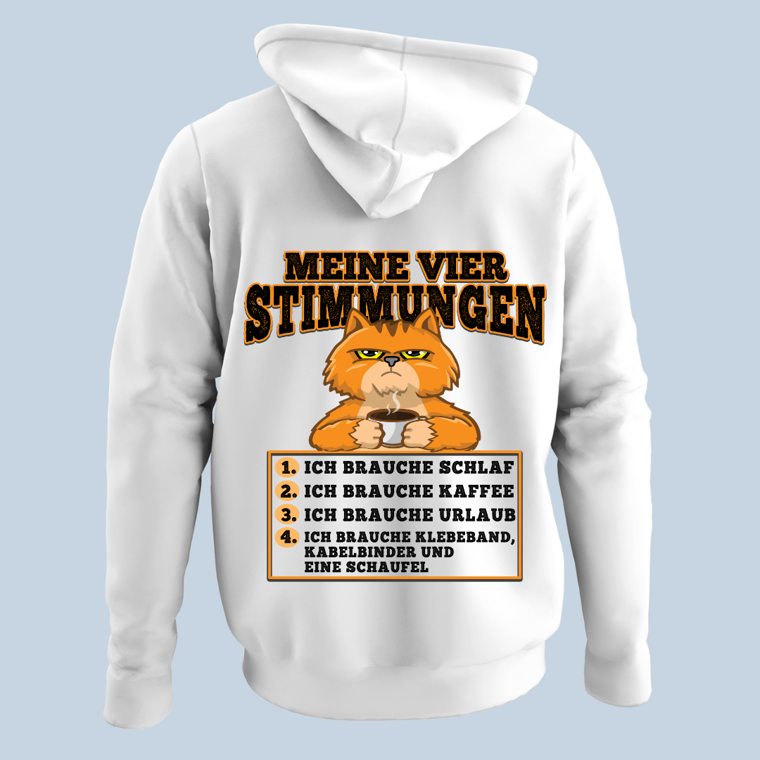 Vier Stimmungen - Hoodie Unisex Rückendruck
