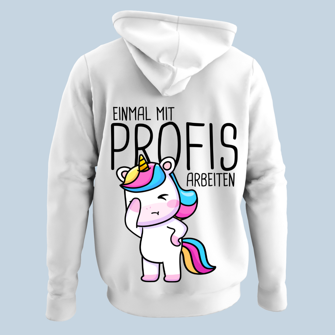 Profis Einhorn - Hoodie Unisex Rückendruck