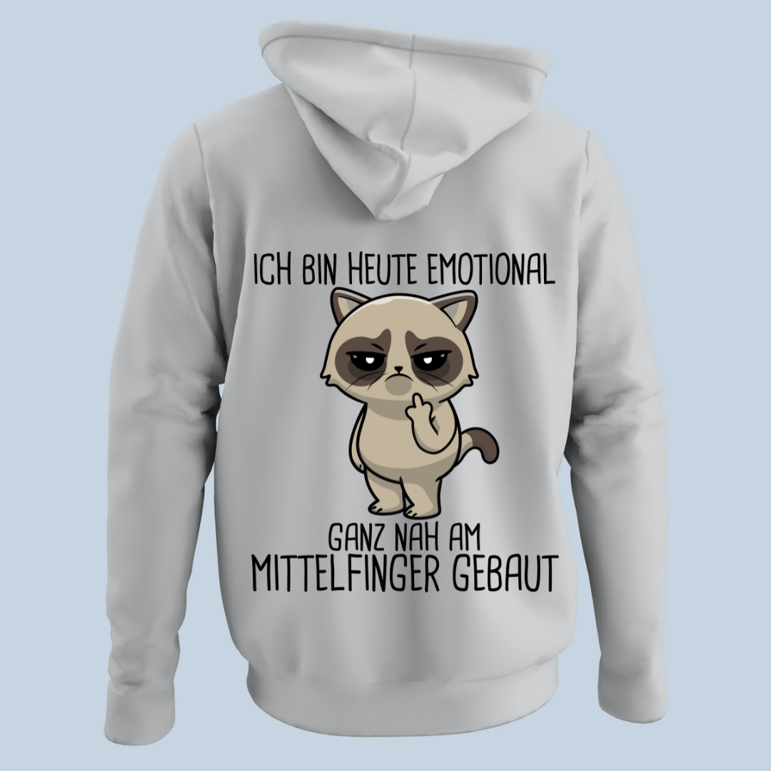 Emotional Katze - Hoodie Unisex Rückendruck