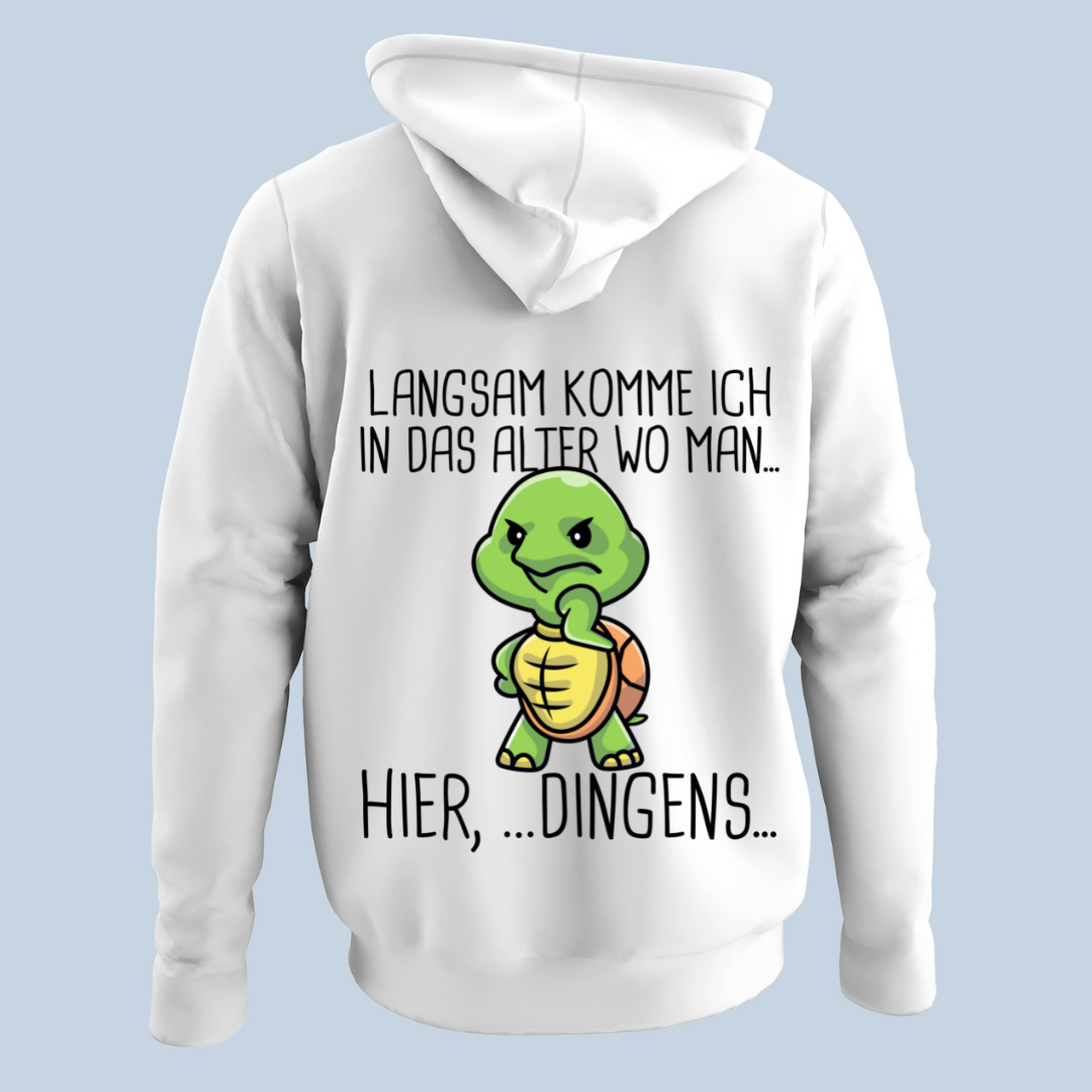 Langsam Schildkröte - Hoodie Unisex Rückendruck