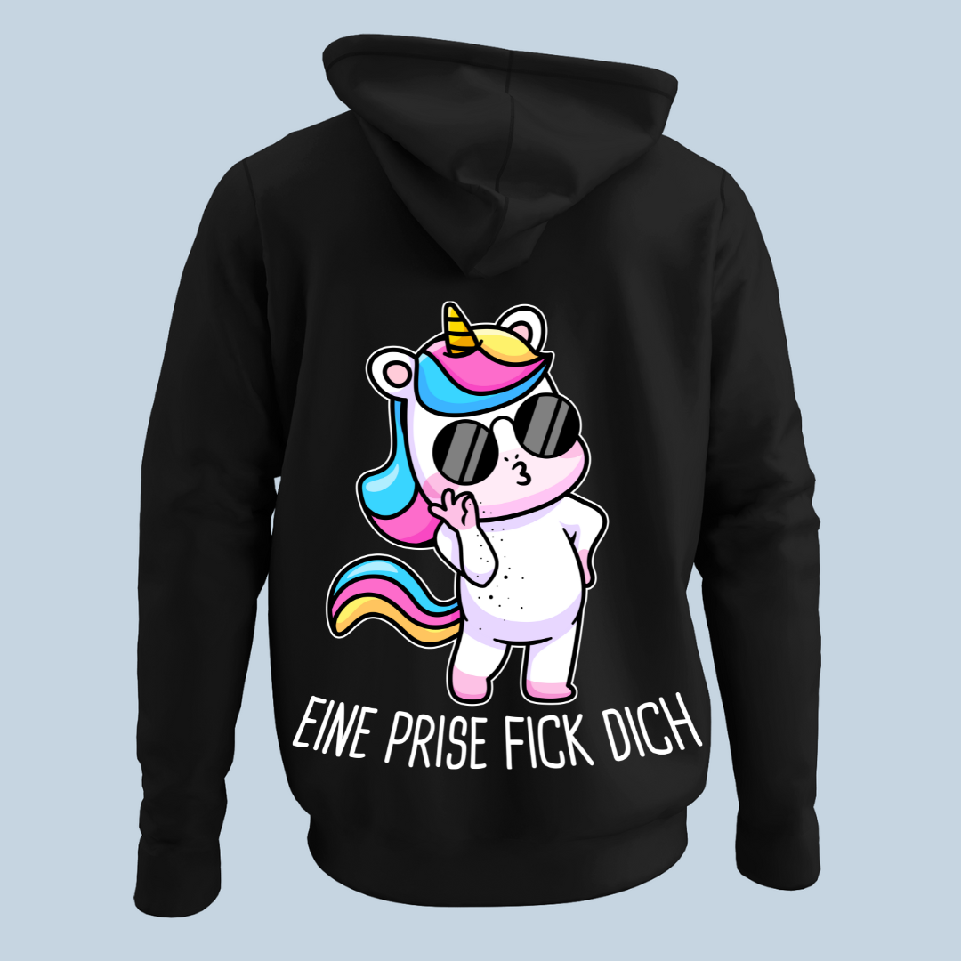 Prise Einhorn - Hoodie Unisex Rückendruck