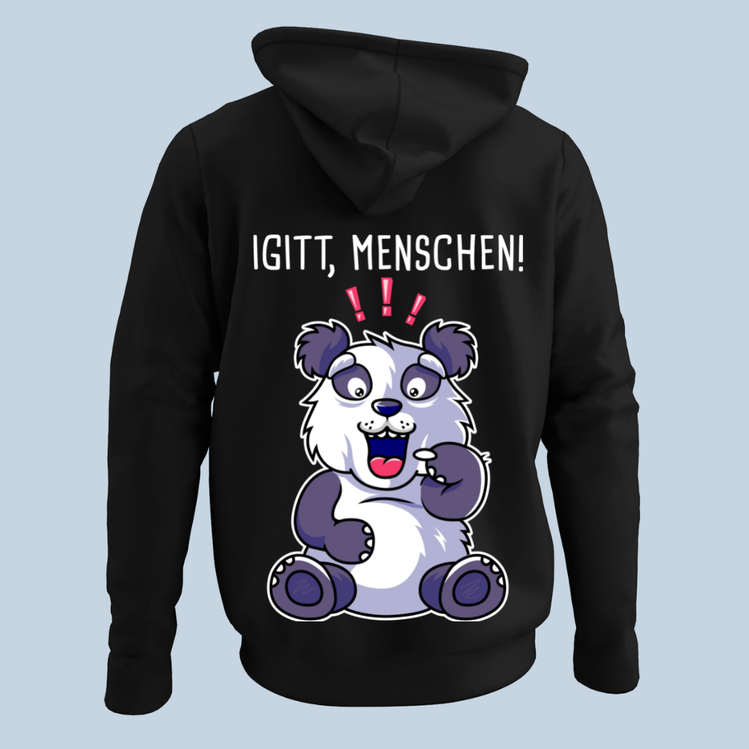 Menschen Panda - Hoodie Unisex Rückendruck