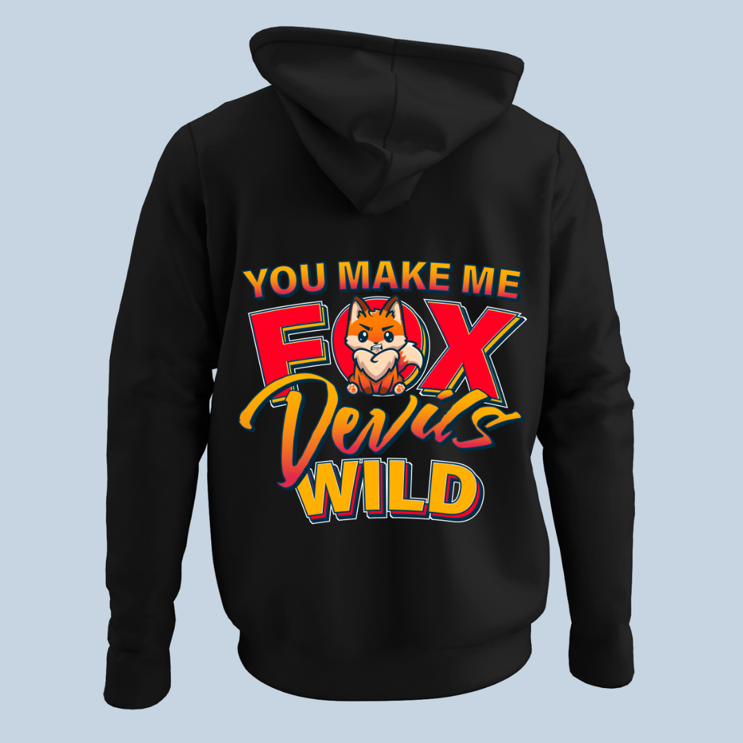 Fox Devils Wild - Hoodie Unisex Rückendruck