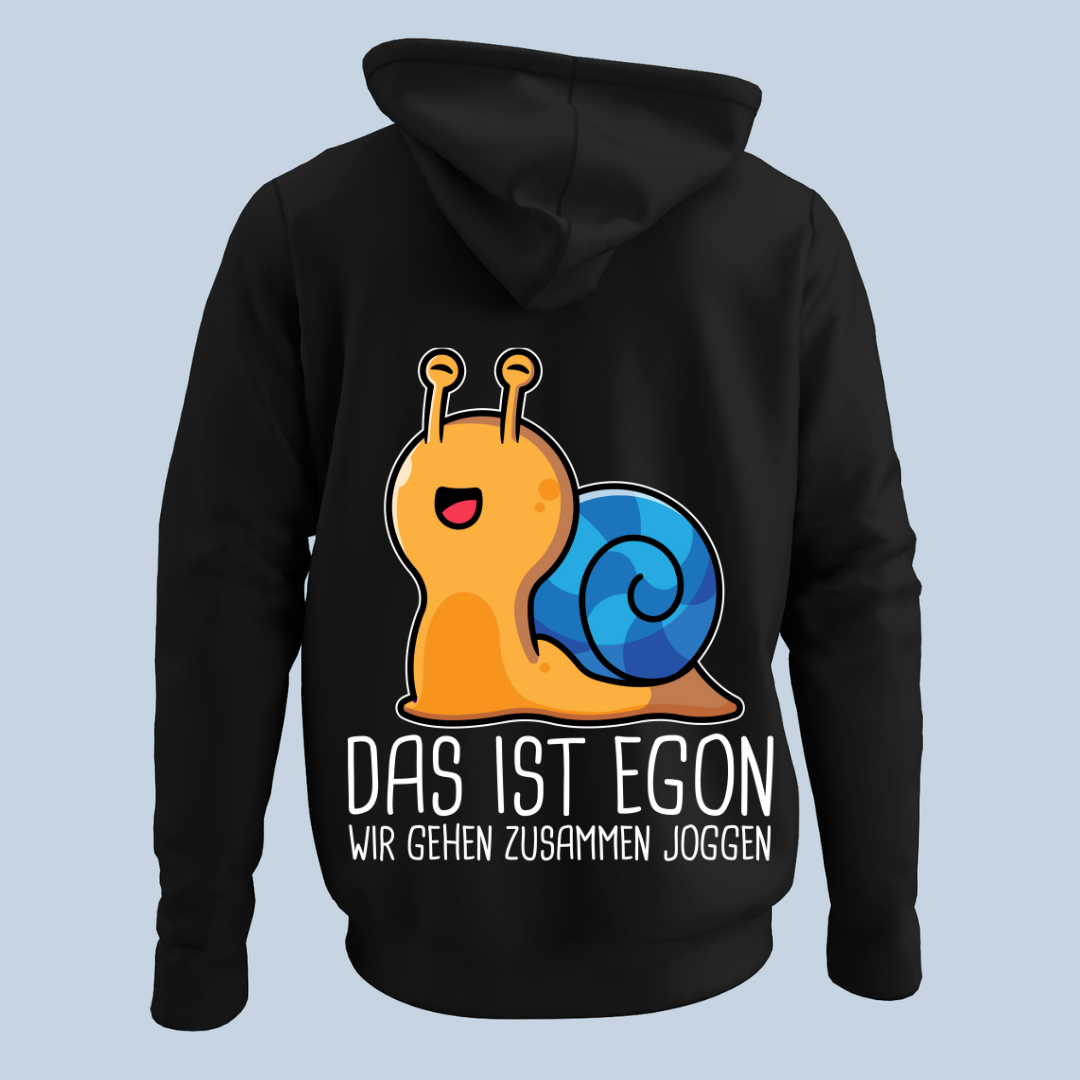 Schnecke Egon - Hoodie Unisex Rückendruck