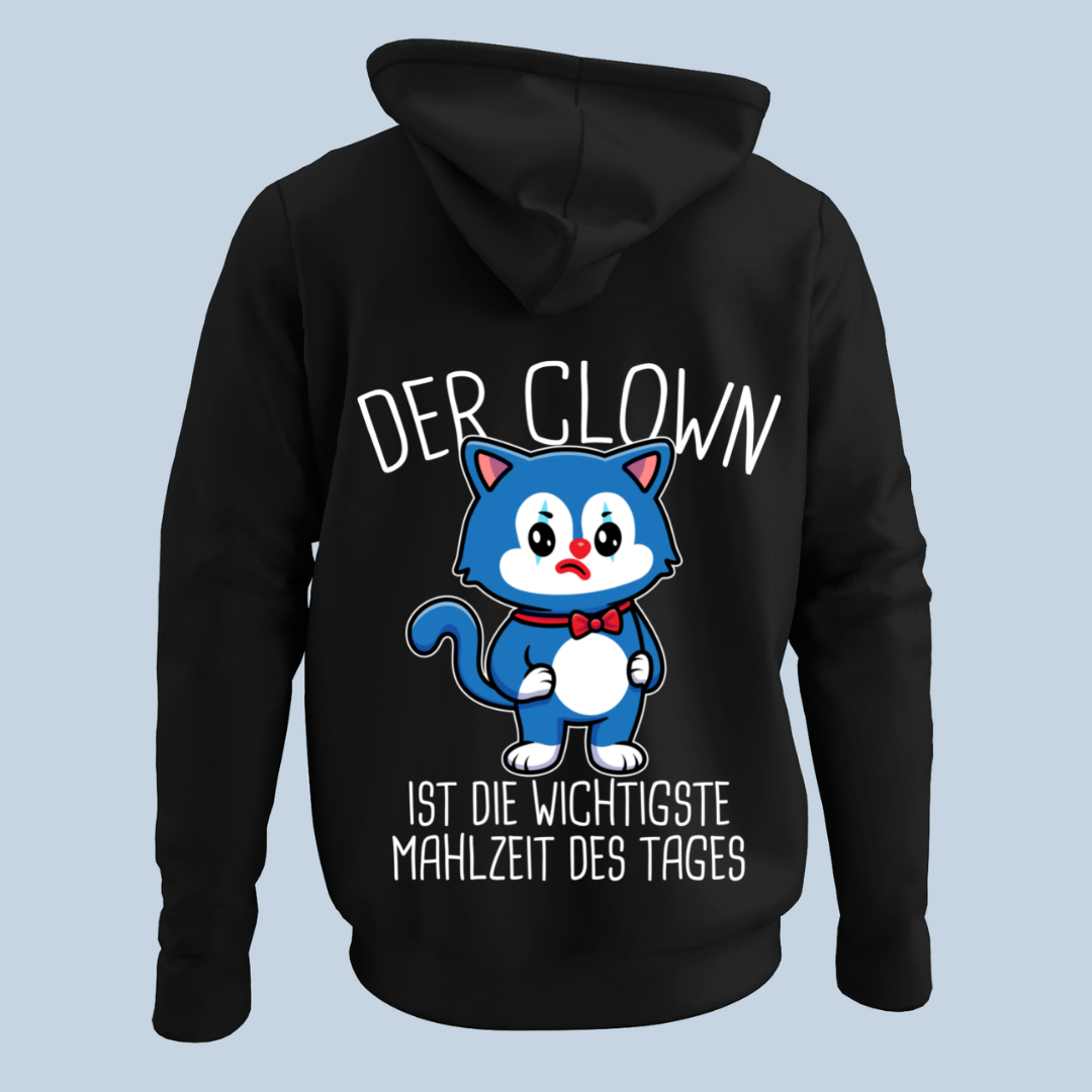 Clown Katze - Hoodie Unisex Rückendruck