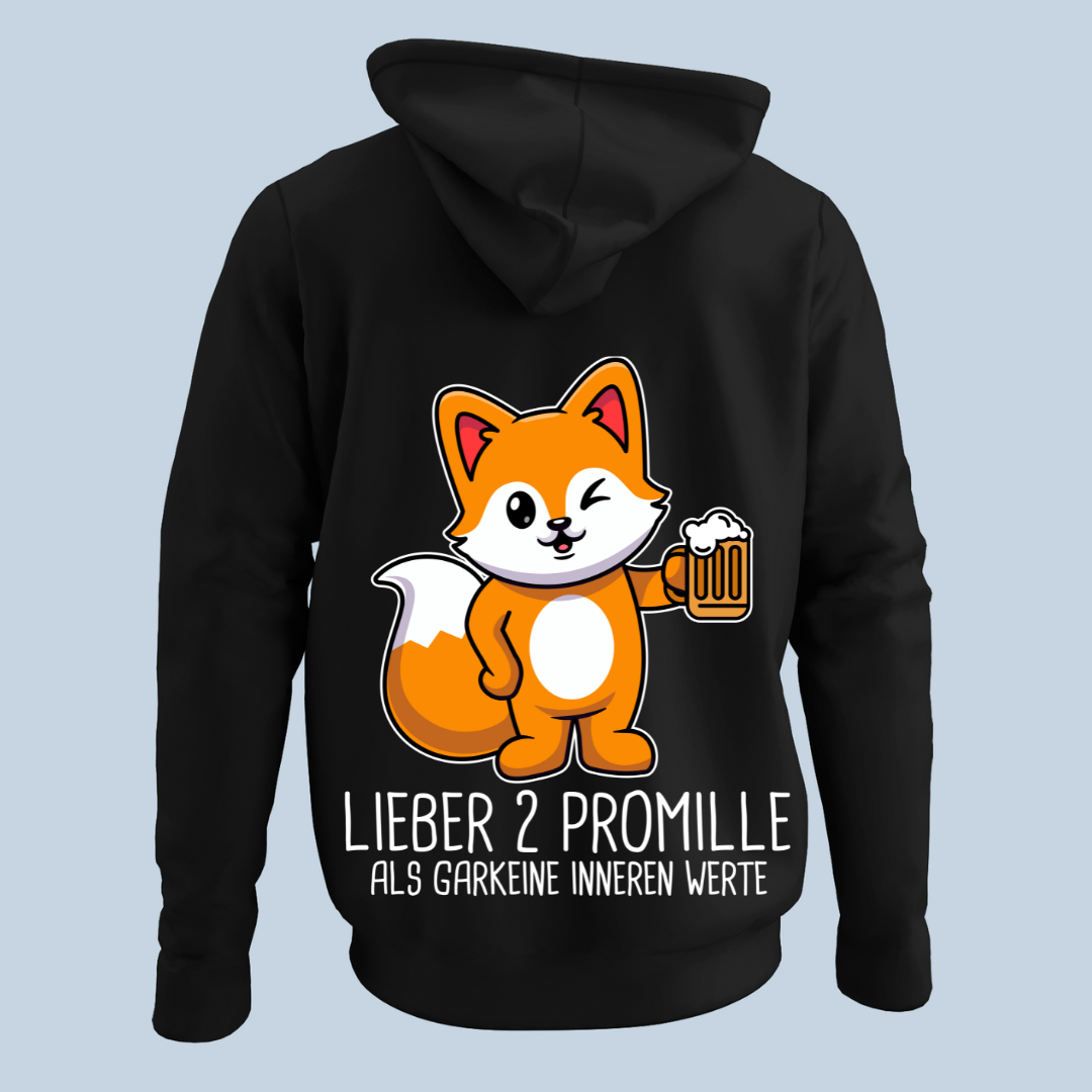 Promille Fuchs - Hoodie Unisex Rückendruck
