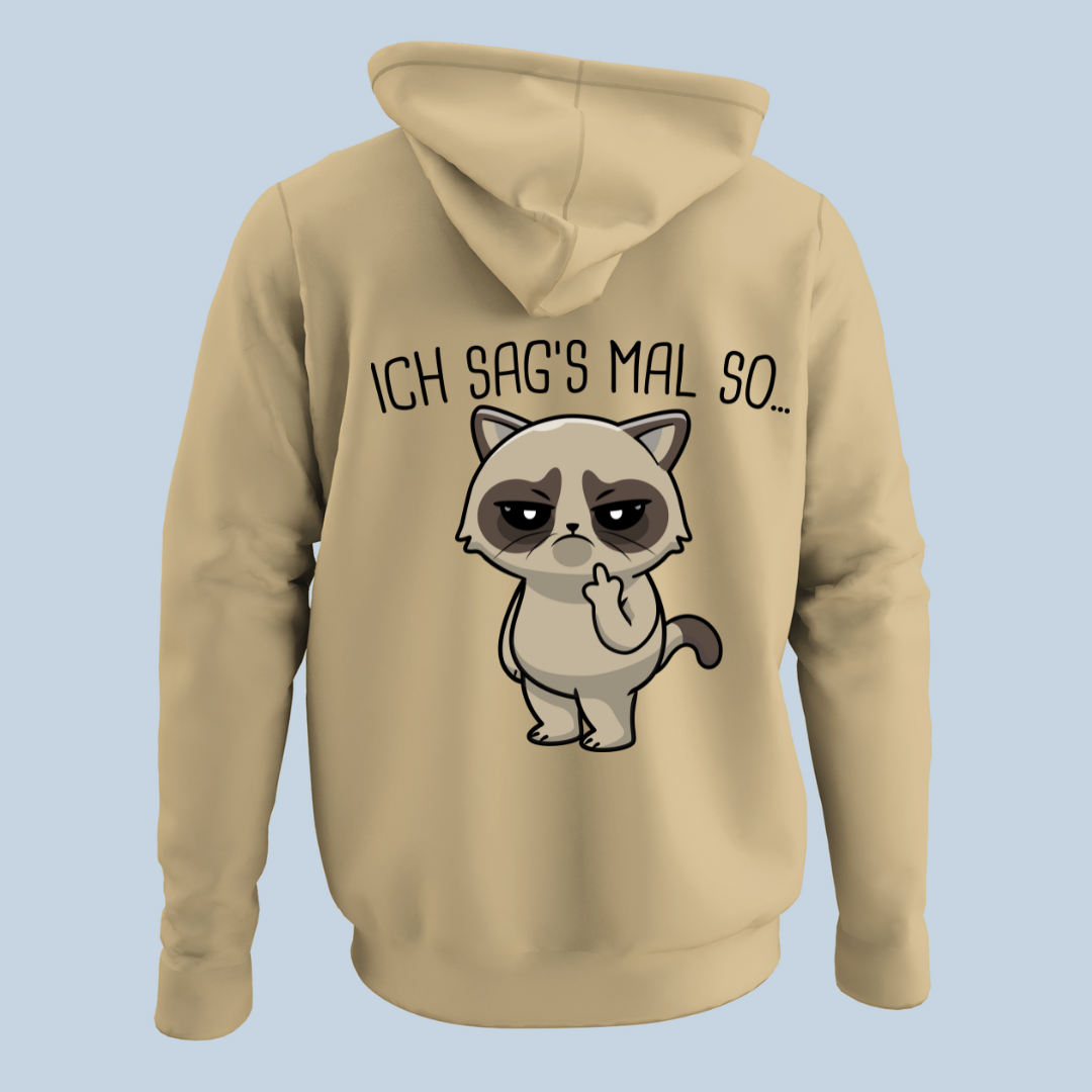 Ich Sag's Katze - Hoodie Unisex Rückendruck
