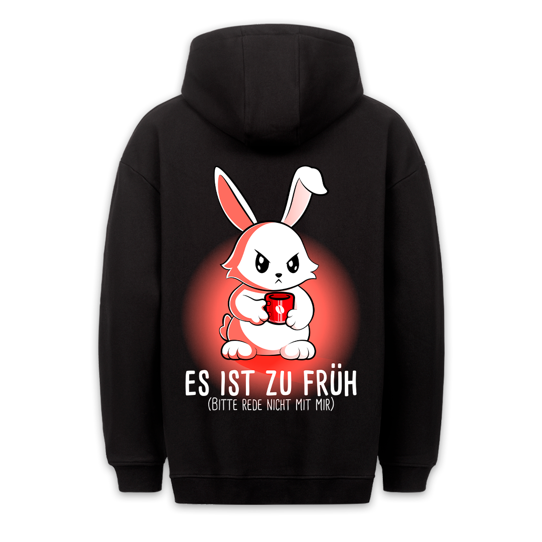 Zu Früh Hase - Hoodie Unisex Rückendruck