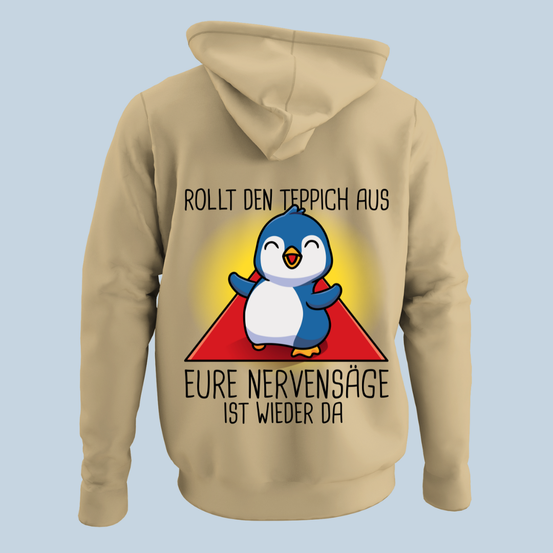 Nervensäge Pinguin - Hoodie Unisex Rückendruck