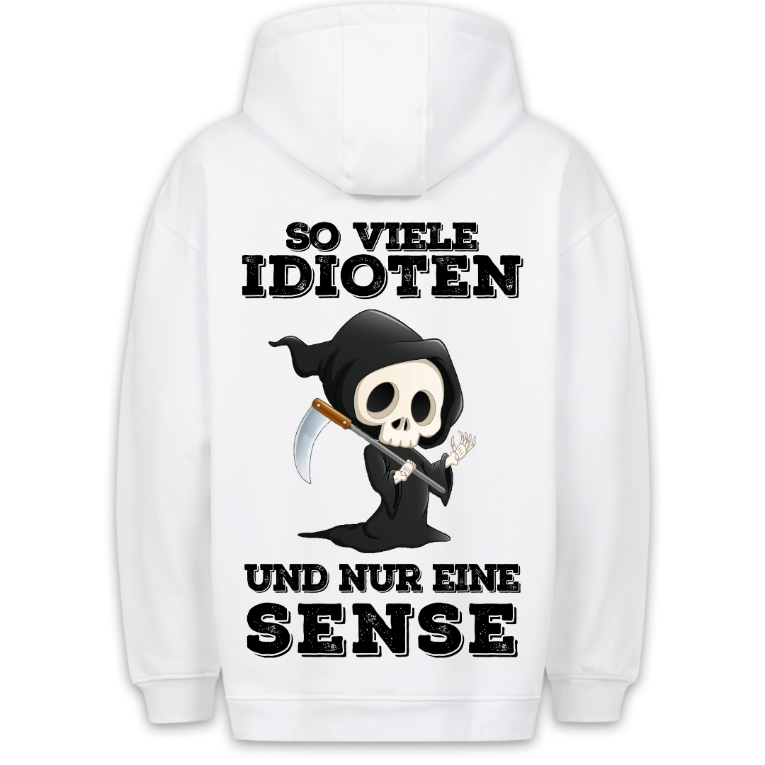 Idioten Sensenmann 2 - Hoodie Unisex Rückendruck