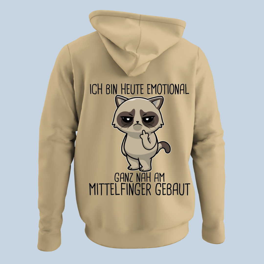 Emotional Katze - Hoodie Unisex Rückendruck