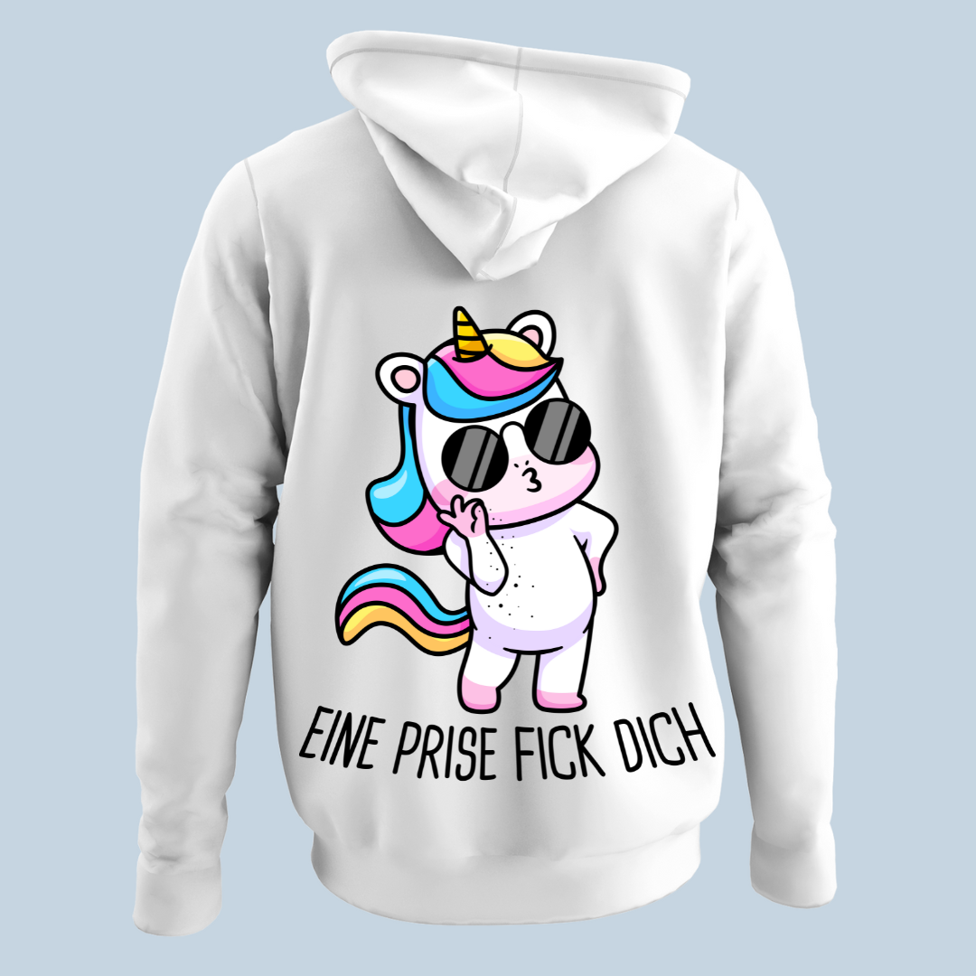 Prise Einhorn - Hoodie Unisex Rückendruck