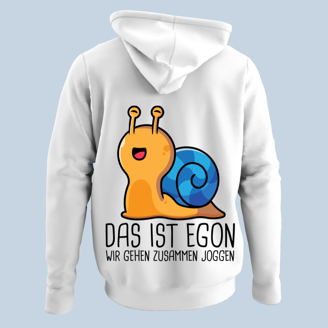 Schnecke Egon - Hoodie Unisex Rückendruck