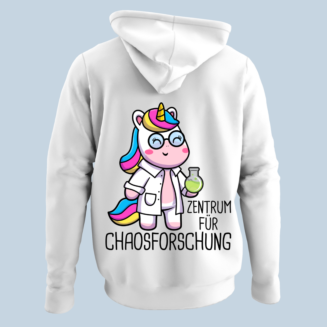 Chaosforschung Einhorn - Hoodie Unisex Rückendruck