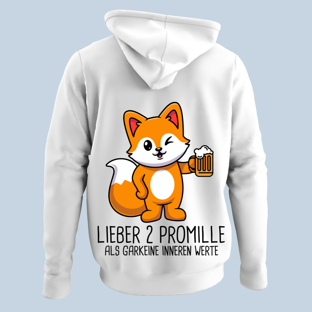 Promille Fuchs - Hoodie Unisex Rückendruck