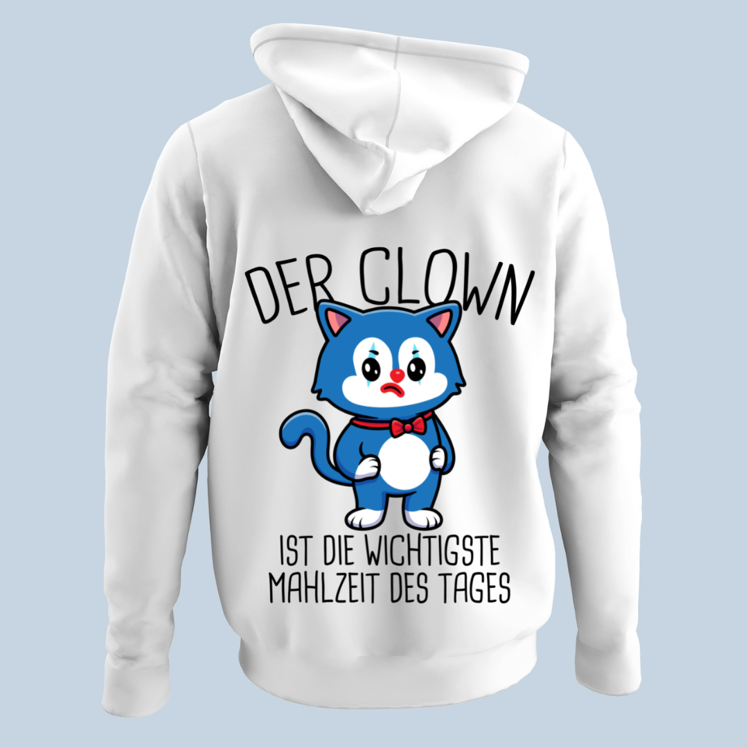 Clown Katze - Hoodie Unisex Rückendruck