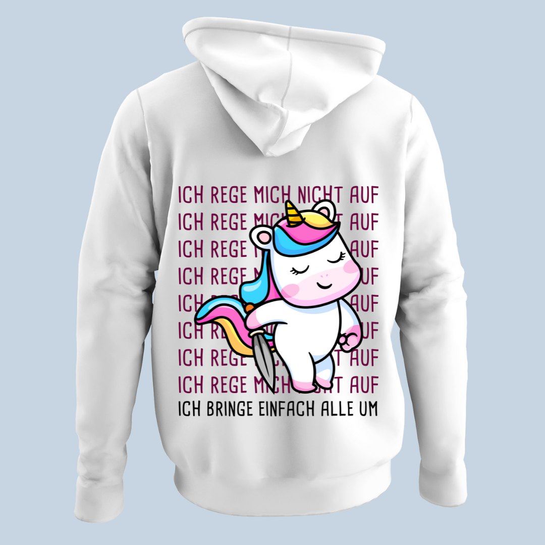 Alle Um Einhorn - Hoodie Unisex Rückendruck