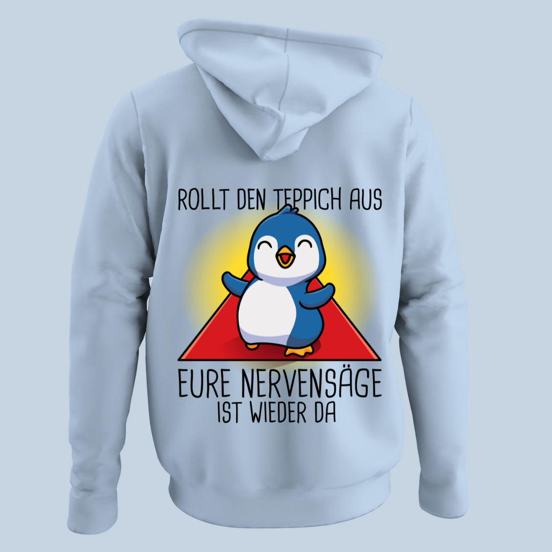 Nervensäge Pinguin - Hoodie Unisex Rückendruck