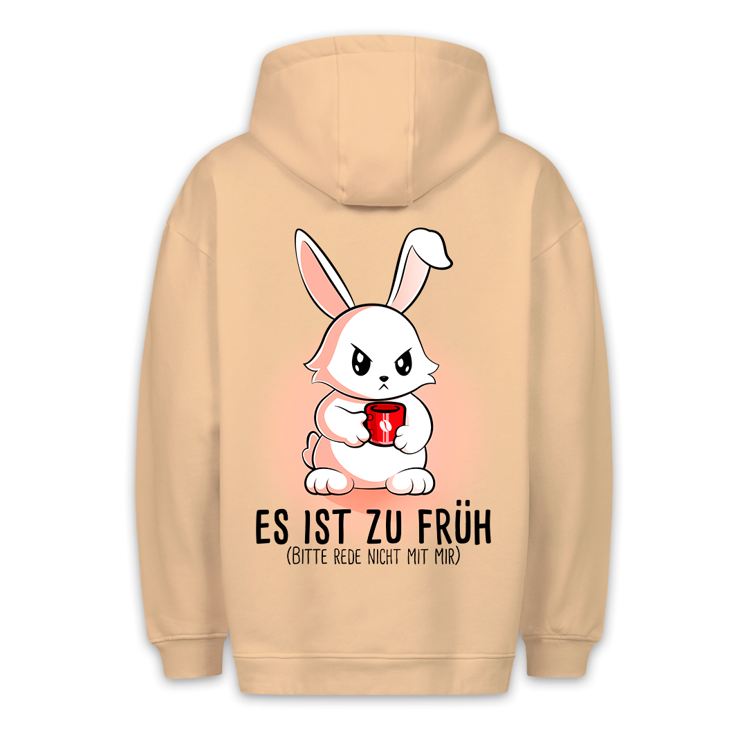Zu Früh Hase - Hoodie Unisex Rückendruck