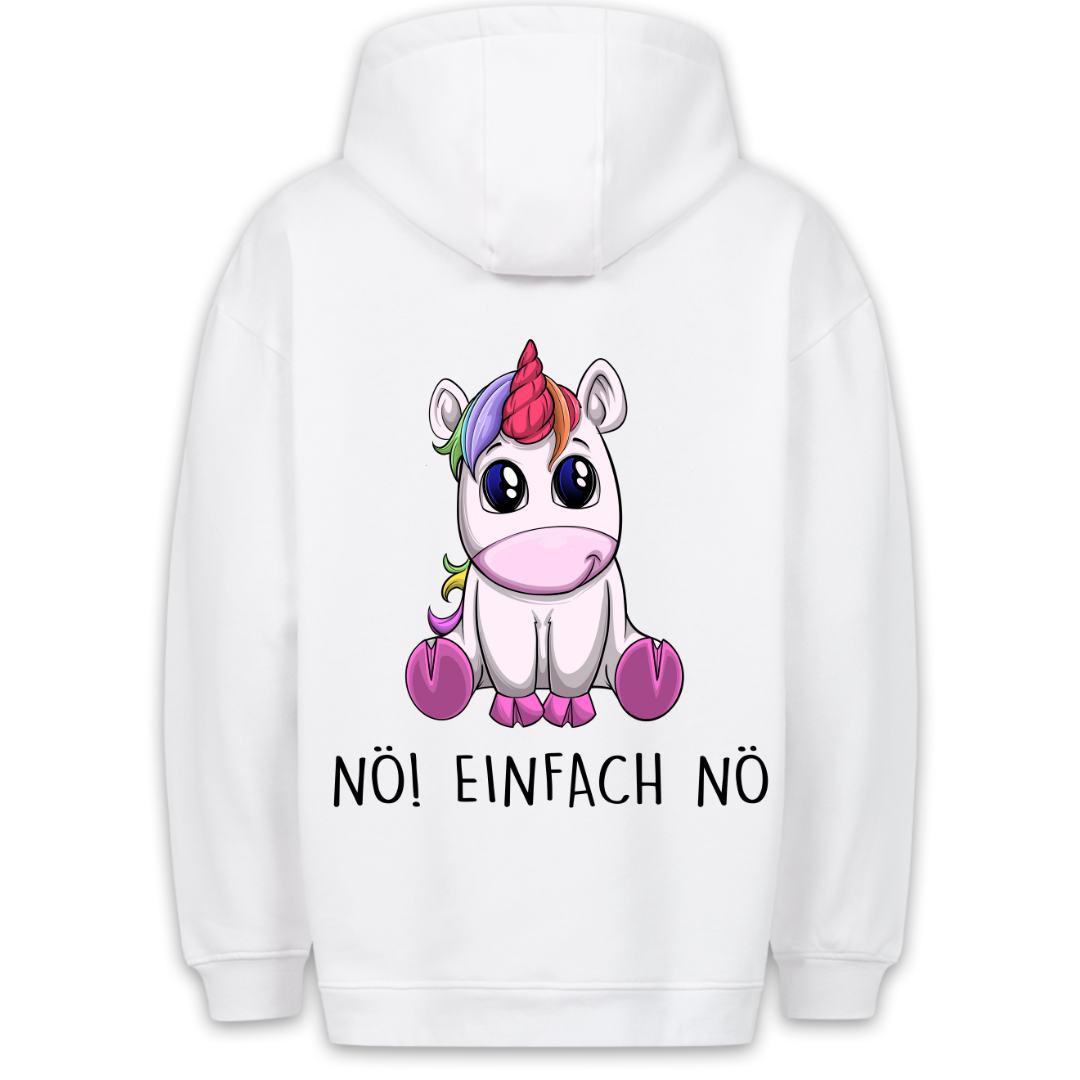 Nö! Einhorn - Hoodie Unisex Rückendruck