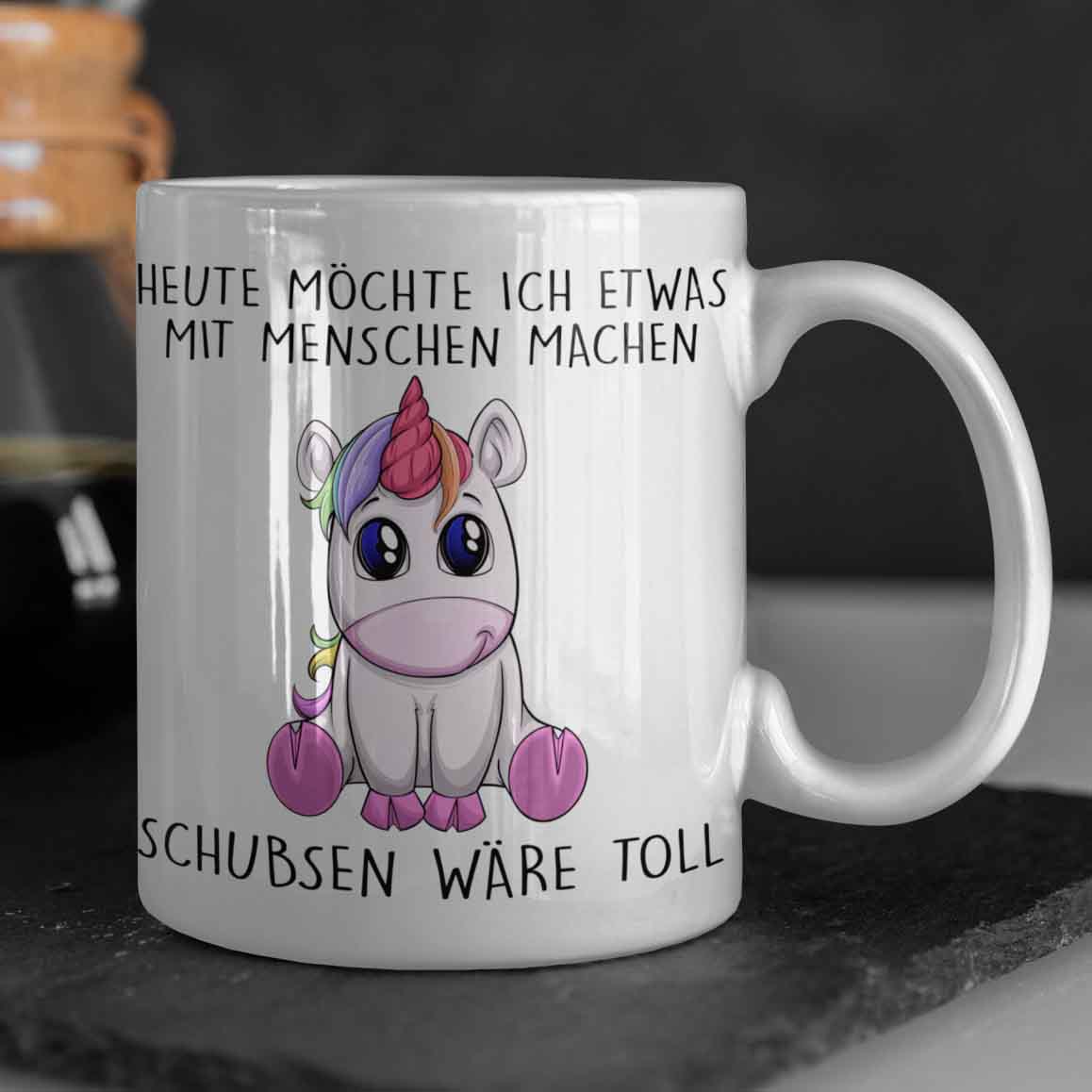 Schubsen Einhorn - Tasse