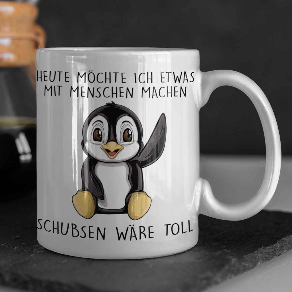Schubsen Pinguin - Tasse