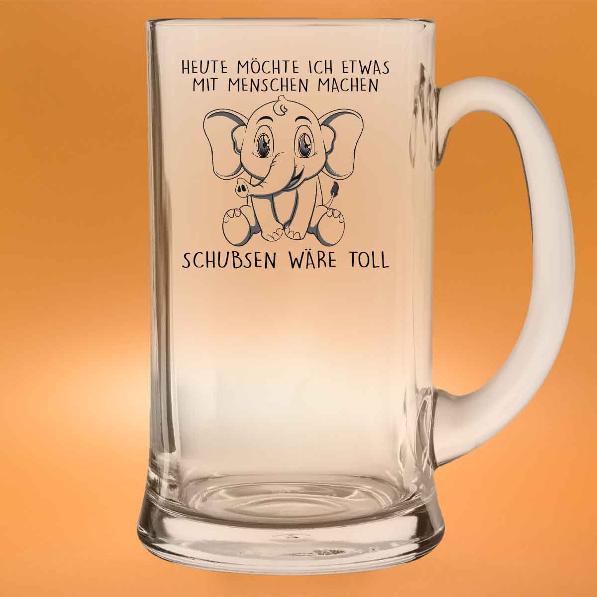 Schubsen Elefant - Bierglas