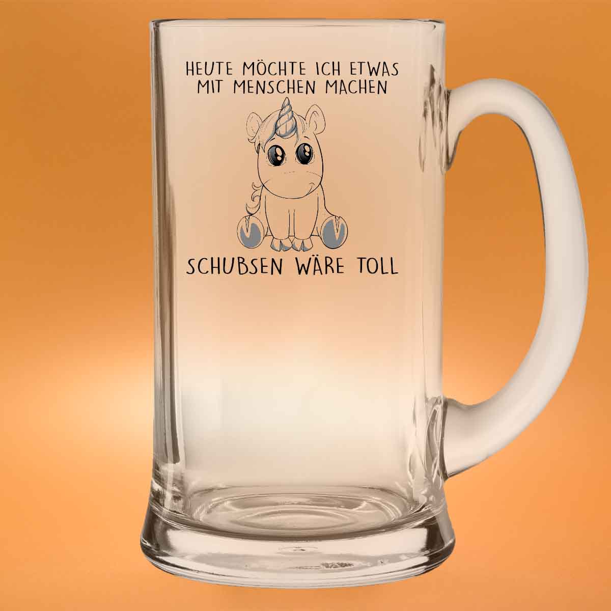 Schubsen Einhorn - Bierglas