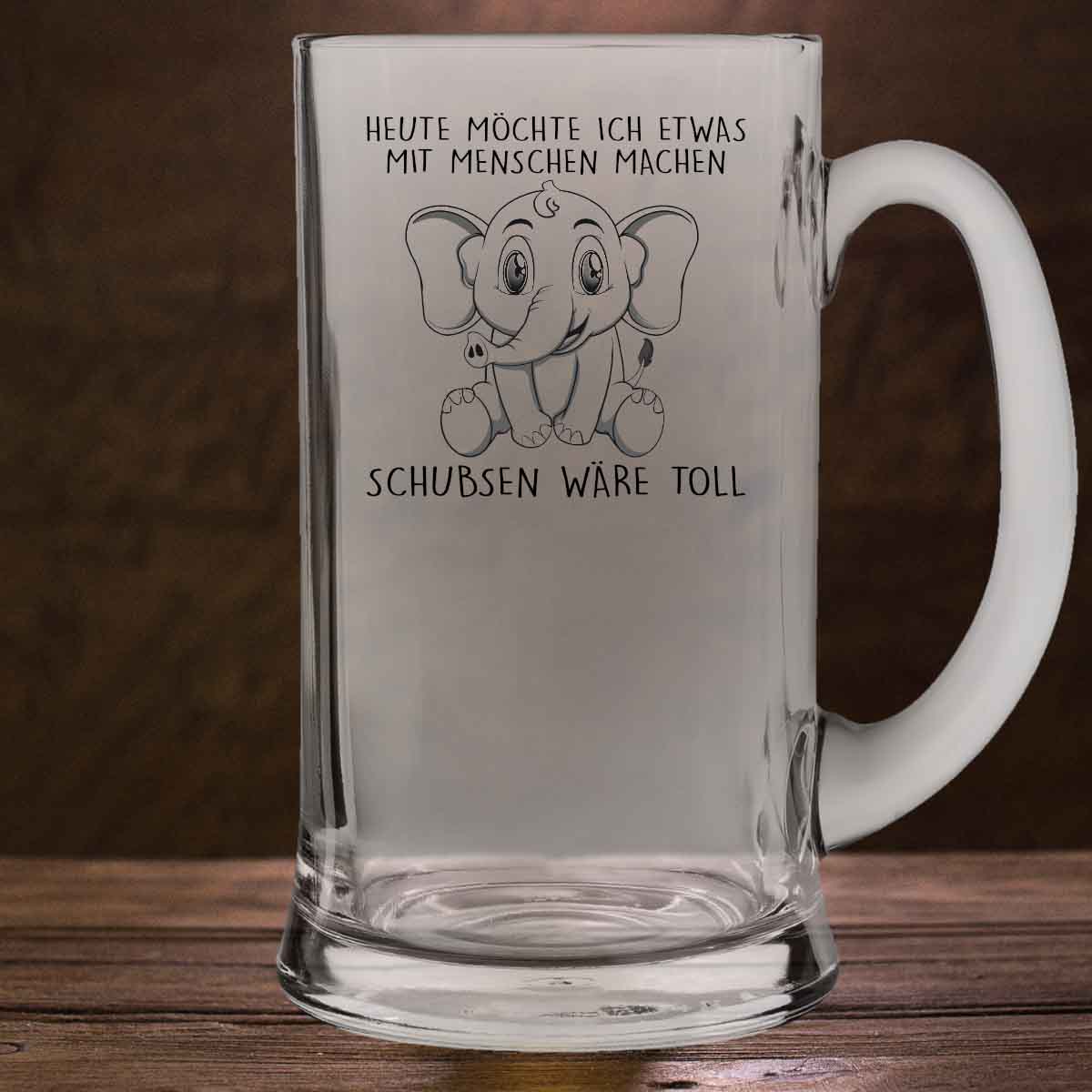 Schubsen Elefant - Bierglas