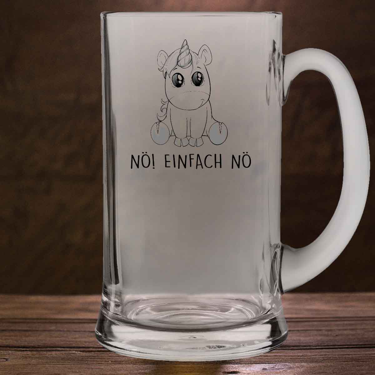 Nö! Einhorn - Bierglas