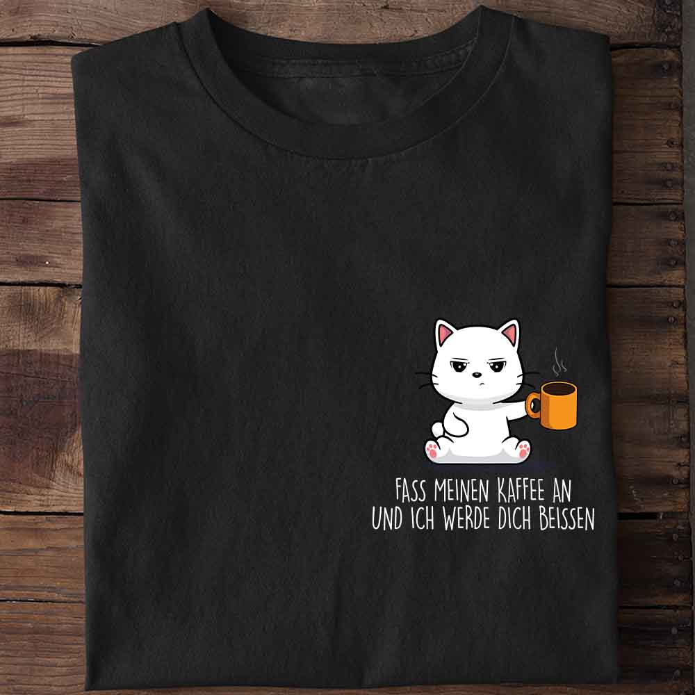 Beißen Cute Cat Brust - Shirt Unisex