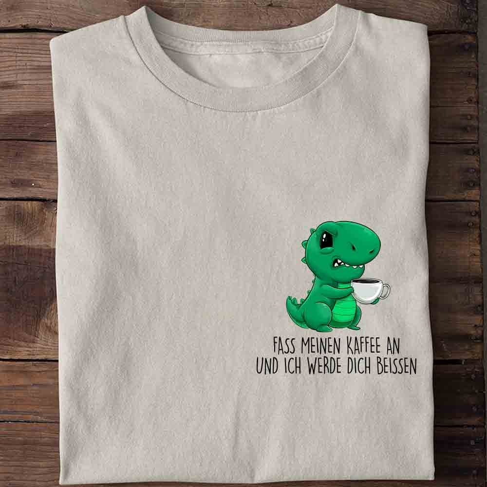 Beißen Cute Angry Dino Brust - Shirt Unisex
