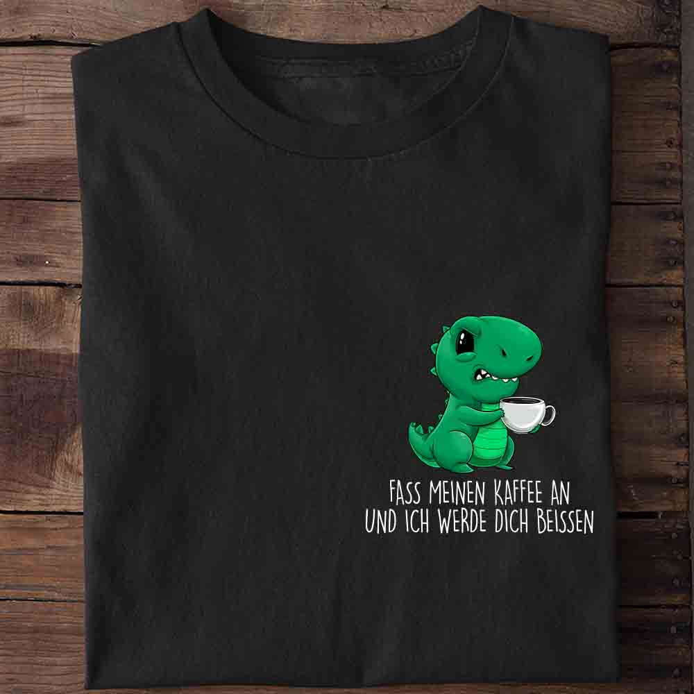 Beißen Cute Angry Dino Brust - Shirt Unisex