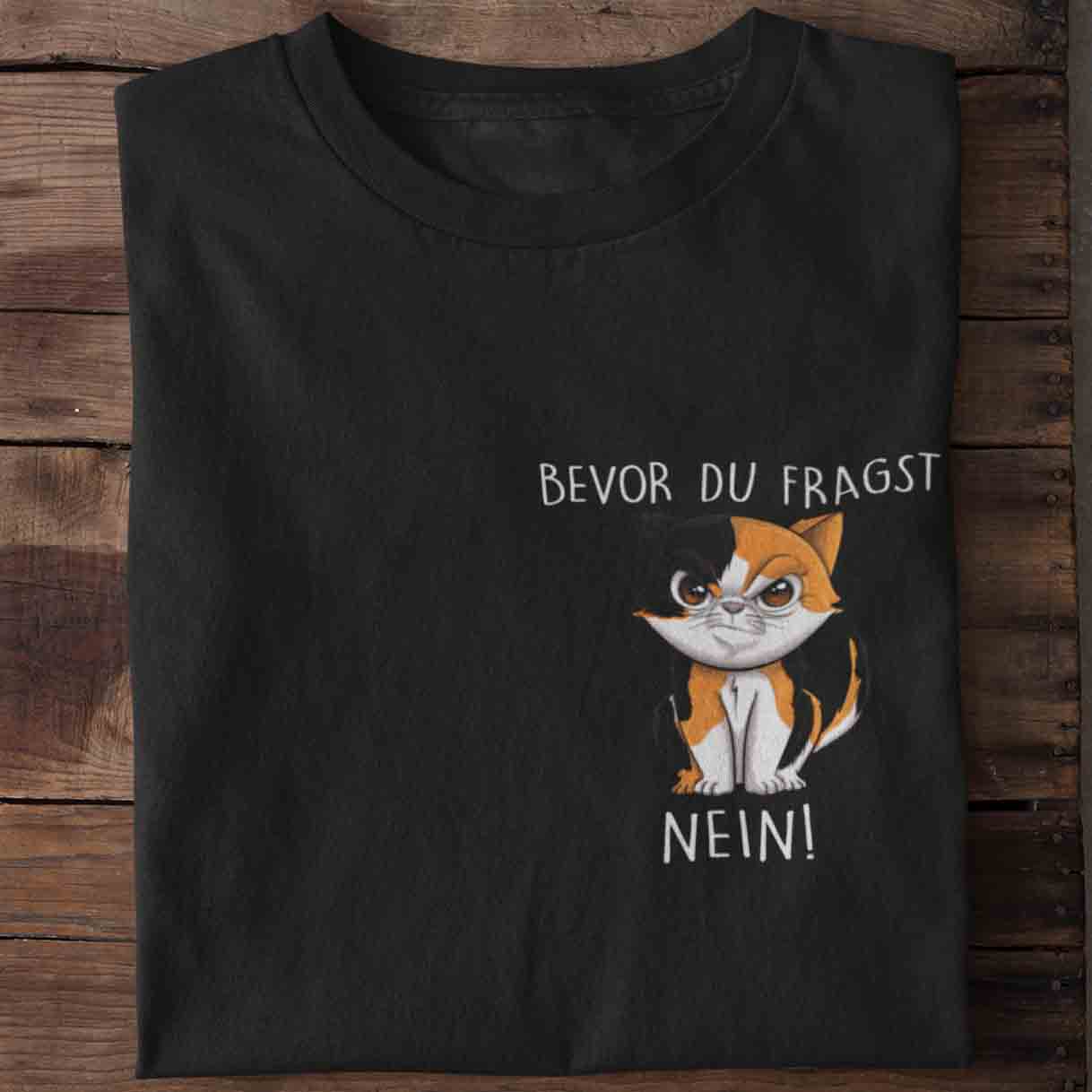 Fragen Kätzchen 2 Brust - Shirt Unisex