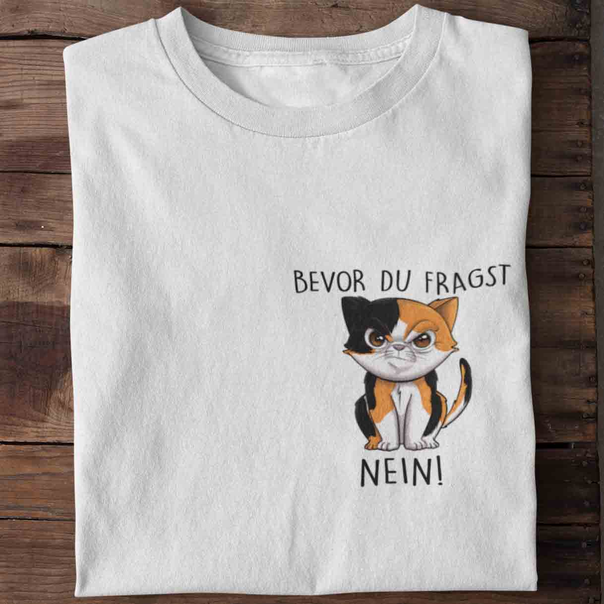 Fragen Kätzchen 2 Brust - Shirt Unisex