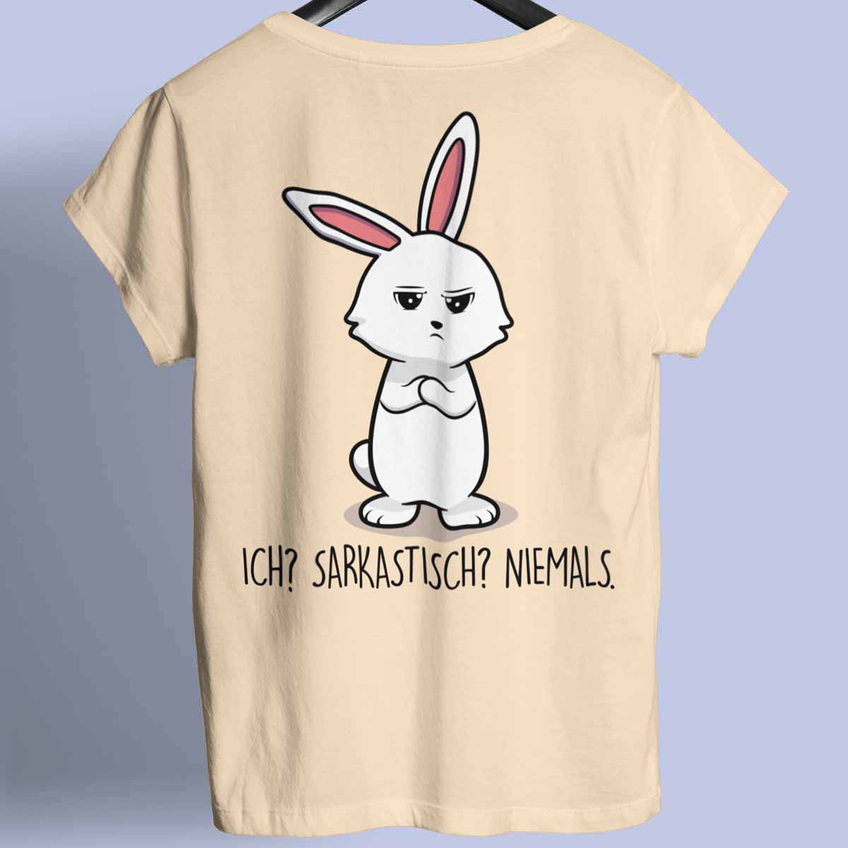 Sarkastisch Bunny - Shirt Unisex Rückendruck