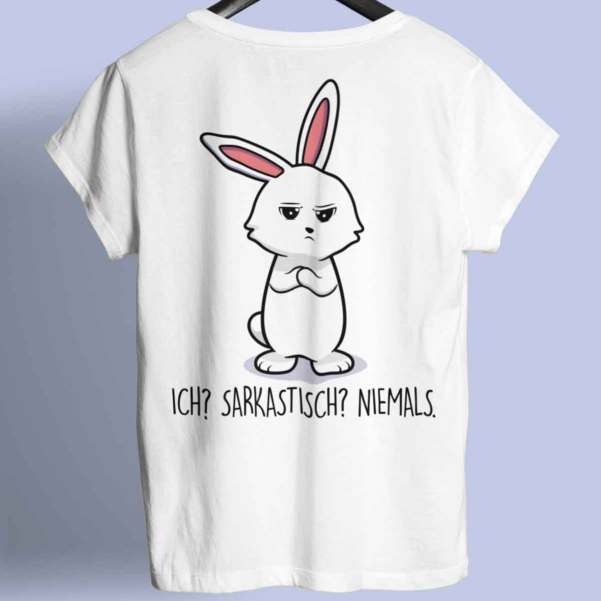 Sarkastisch Bunny - Shirt Unisex Rückendruck