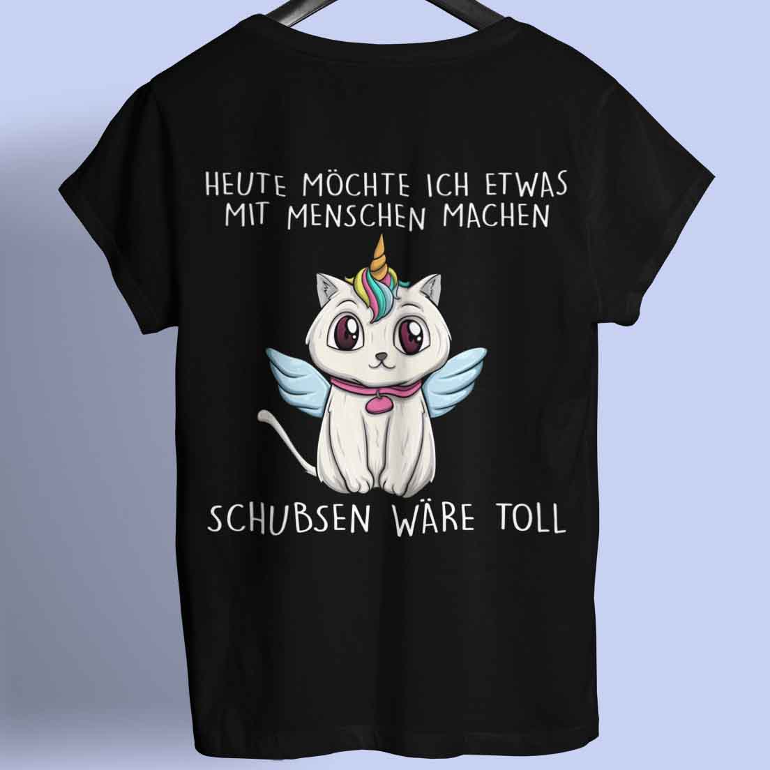 Schubsen Caticorn - Shirt Rückendruck