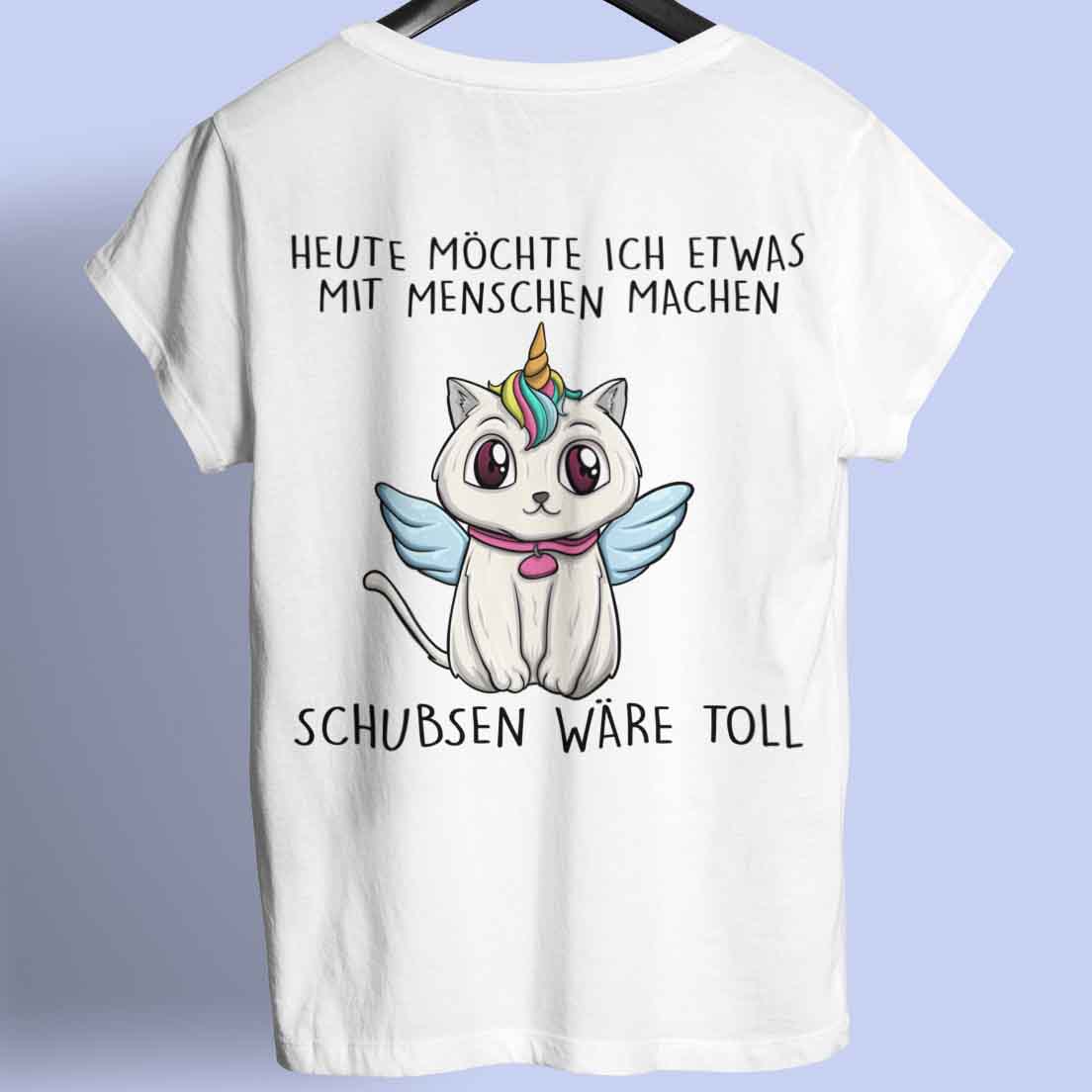 Schubsen Caticorn - Shirt Rückendruck