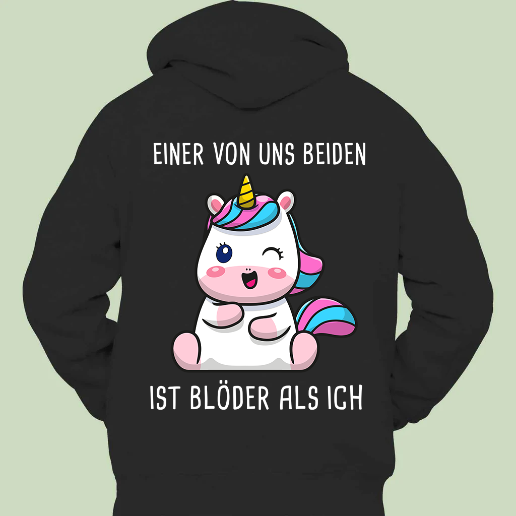 Blöder Einhorn - Hoodie Unisex Rückendruck