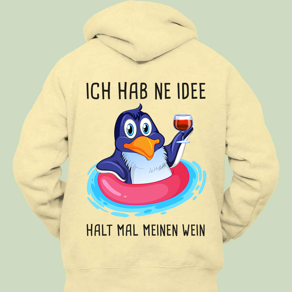 Idee Pinguin - Hoodie Unisex Rückendruck