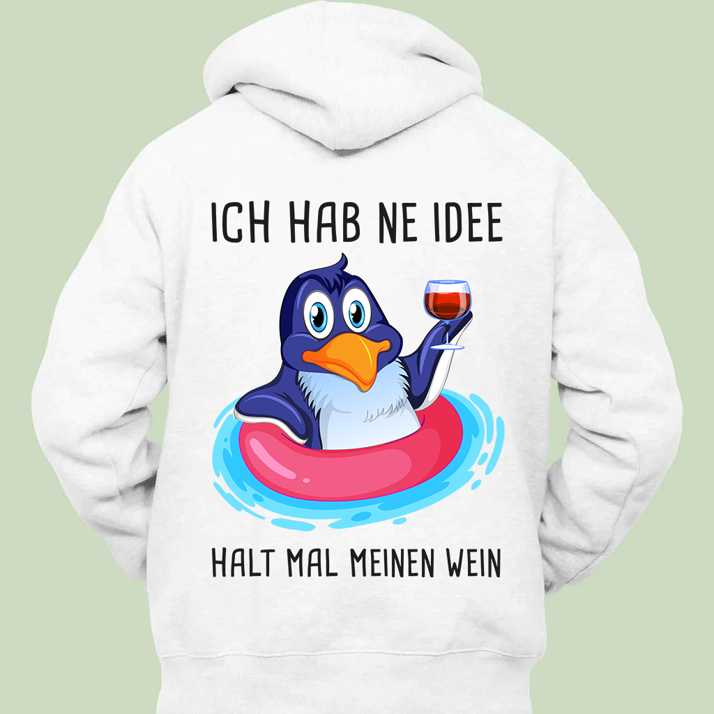 Idee Pinguin - Hoodie Unisex Rückendruck