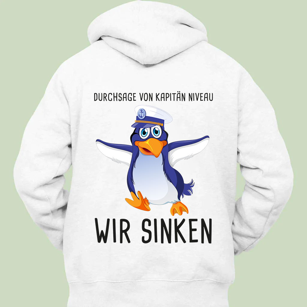 Niveau Pinguin - Hoodie Unisex Rückendruck